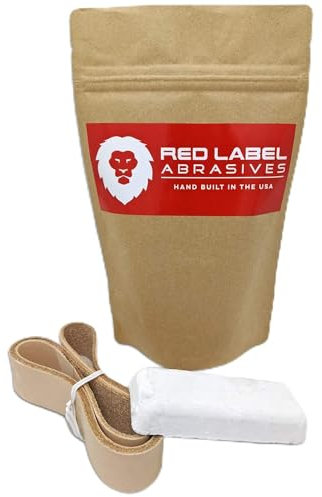 Red Label Abrasives 1 X 30 Inch Knife Maker's Leather Honing Strop Belt with Buffing Compound