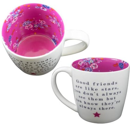 Two Up Two Down Tazza in ceramica per tè/caffè, tazza Inside Out – Friends Like Stars