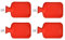 4x Wärmflasche aus Gummi 2 Liter Wärmeflasche Wärmekissen Wärme Flasche Bettflasche