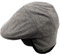 Epochhüte, 100 % Wolle, Fischgrätenmuster, Winter-Hut, mit Fleece-Ohrenklappen - Grau - MEDIUM