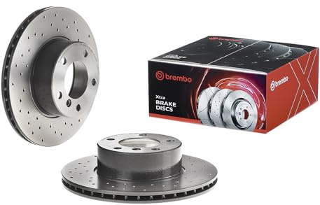 Brembo 09.6924.1X Xtra UV-beschichteter belüfteter gebohrter Vorderbremsrotor BMW OE# 34116767061