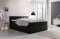 Furniture for Friends Doluna Valina Boxspringbett 180x200 cm H2/H3 in Schwarz niedriges Kopfteil 90 cm Ideal für Dachschrägen inkl. Visco Topper + 7 Zonen Taschenfederkern-Matratze