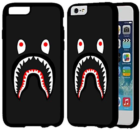 H1B7FYK Bape Shark IPhone Case Iphone 7 Plus Case Black Rubber D5L0PKN