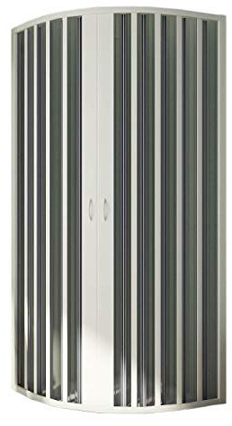 Forte Mampara de Ducha Semicircular 75x75 CM Radio 38 H185 PVC Mod. Sharp Central