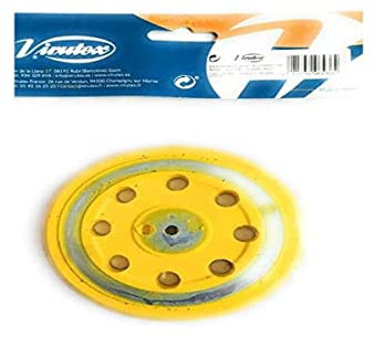 Virutex 8445598 8445598-Plato rotorbital D.125 mm Base Velcro embalado, Negro