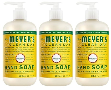 MRS. MEYER'S CLEAN DAY Liquid Hand Soap, Honeysuckle, 12.5 fl oz, 3 Pack