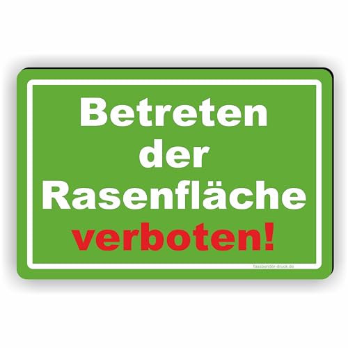 Betreten der Rasenfläsche verboten! - SCHILD/D-036 (30x20cm Schild)