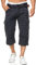 Indicode Herren Nicolas Check 3/4 Cargo-Shorts inkl. Gürtel | Herrenshorts aus Baumwolle Navy Check, XXL