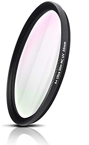 Ares Foto® 55mm Photography Filter, Vidrio óptico de Japón, Marco de Aluminio fresado CNC, Nano Coatings, Ultra-Slim, Weather-Sealed. Compatible con Nikon Sony Canon Tamron Sigma ...