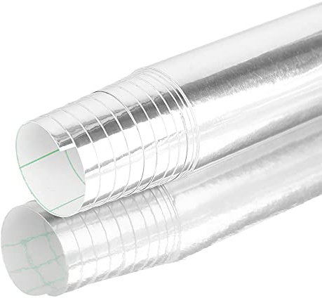 sourcing map Autofolie Aufkleber Für Auto Silber 1 STK 152cmx30cm