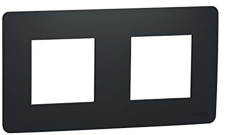 Schneider Electric NU200454 Unica Studio - plaque de finition - Anthracite - 2 postes