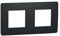 Schneider Electric NU200454 Unica Studio - plaque de finition - Anthracite - 2 postes