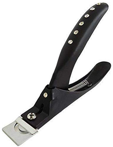 YNR 3 Way Acrylic Nail Clipper UV Gel False Fake Nail Cutter Professional Salon & Manicure Art Tool (Black/Diamonds)