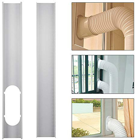 Sonsan 2 verstellbare Fensterschiebe-Set, für Klimaanlagen, Windschutz für tragbare Klimaanlage