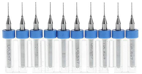 10 brocas micro de carburo de tungsteno de 0,5 mm a 2,5 mm para placa de circuito impreso
