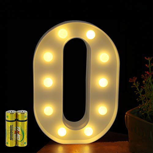 HONPHIER® Buchstaben Lichter Alphabet Lampe LED Brief Beleuchtung Buchstabe Licht Beleuchtete Buchstaben Nachtlichter Dekoration für Geburtstag Party Hochzeit Kinderzimmer (O)