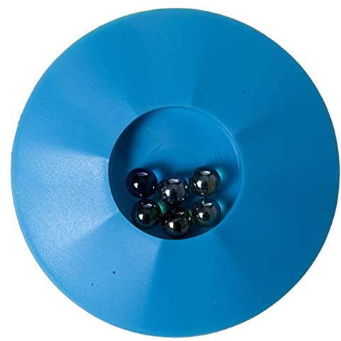Engelhart – 502001 - Juego 6 canicas con Plato – Forma Redonda -17 cm (Azul)