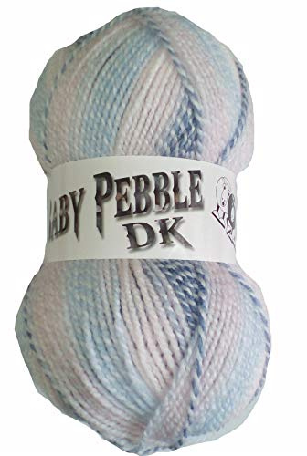 Woolcraft 100g BALL of BABY PEBBLE DOUBLE KNITTING Acrylic YARN, Flutter