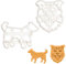 BAKERLOGY Set of 2 Border Collie Cookie Cutters (Design: Face and Silhouette) - Detailed Biscuit Cutter Design for Baking and Crafts, Ideal on Fondant, Dough, Clay