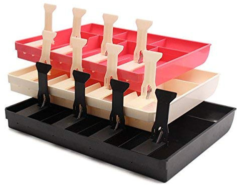 Registrierkassen-Einsatz, Ersatz-Schublade, Schwarz / Weiß / Pink