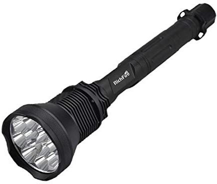 SXFJF Led Torch, Rechargeable Tactical Powerful Torches 4 * 26650 Battery Torch Zoomable Adjustable Focus 5 Mode Handheld Flashlight, for Camping, Fishing, Outdoor