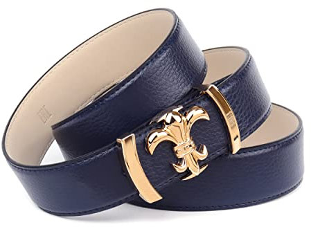 Anthoni Crown Damen 4ALT80BL Gürtel, Blau, 90