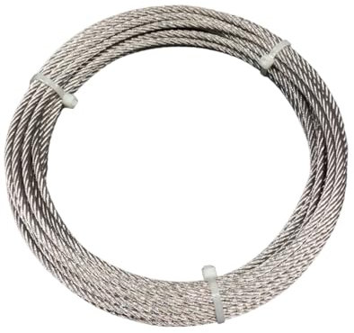 FP INOX Câble En A4-316 (spécial pour l'extérieur) 7x19 torons fils Ø 6mm Couronne de 10m, Ø6 mm