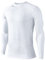 HUGE SPORTS Herren Thermo Unterhemd Langarm Thermounterwäsche Oberteile Atmungsaktiv Langarmshirt für Winter Outdoor Weiß L