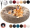 Hundebett Rund Hundesofa Beruhigende Flauschig Donut,Bequemes Wärme Hundekissen Katzenbett Waschbar,12 Farben Verfügbar mit Reißverschluss,Leicht zu Zerlegen