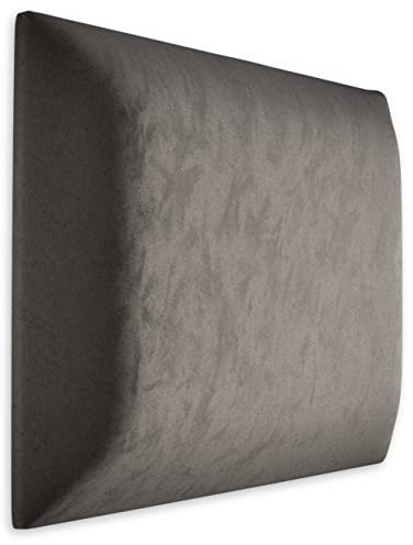 Muralo Samt Wandkissen Stoff Polsterpaneel Schlafzimmer Wohnzimmer Bett Wandpolster Bettkopfteil Lendekissen Modern Luxus Gepolstert Polster Paneel (Graphit, 30 cm x 30 cm)