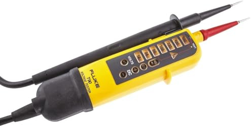 FLUKE Pince multimètre AC TRMS 323, 8 mesures de tension continue jusqu'à 600 V & T90 Testeurs de Tension et de Continuité T90/T110/T130/T150