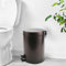 Zahari Home Mason Poubelle à pédale en acier inoxydable 5 litres pour salle de bain, chambre, cuisine, bureau – Comprend un seau à doublure amovible, bronze