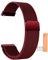 Edelstahl Mesh Uhrenarmband Metall Armband Smartwatch Ersatzband Schnellverschluss Watch Strap Band Für Damen Herren 14mm 16mm 18mm 20mm 22mm 24mm 23mm (Color : Red, Size : 24mm)