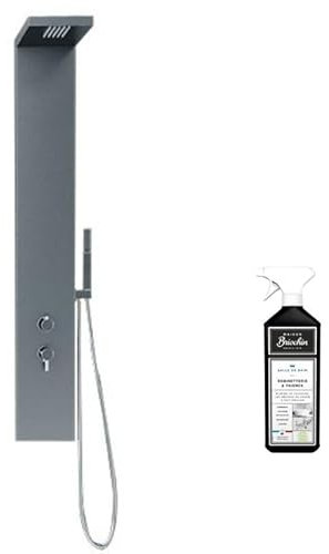 Colonne de douche KINEDO Aquastyle inox brossée + nettoyant Briochin
