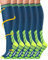 3 Paar Kompressionsstrümpfe Herren Damen, Stützstrümpfe, Compression Socks, Kompressionssocken, Thrombosestrümpfe für Erholung, Laufen, Reise, Flug, Shifahren, Alltag