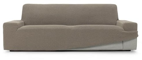 SOFASKINS® super elastischer überzug, Sofabezug 3 sitzer, atmungsaktiv, bequem und langlebig, Sofa überzug, Einfach anzubringen, Maße (180-230Cm), Farbe Leinen