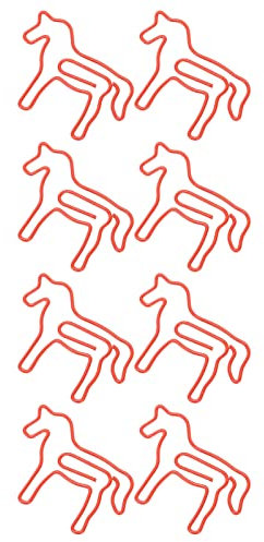 100 Stück Korrosionsbeständige, Lichtechte PET-Büroklammern für die Schule (Pferd)