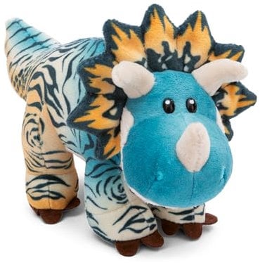 NICI Kuscheltier Dino Cerastupsy 30cm - Flauschiges Dino Kuscheltier zum Kuscheln und Liebhaben, Dino Stofftier aus recycelten Materialien – 49467, Blau