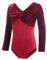 Gudcozi Ballettkleidung Mädchen, Kinder Ballett Trikot Ballettanzug Lange Ärmel TanzBody, Samt Gymnastik Trikot Turnanzug Tanz Leotard Ballettbody Perfomance Training Tanzbekleidung, Jujube rot, 160