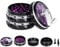 Konesky Herb Grinder, 2.5 Inch Hand Cranked Clear Top Herb Grinder with Pollen Scraper and Cleaning Brush, Portable Aluminium Alloy Herb Grinder for Dry Herb and Spices