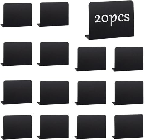 Mini Schiefertafel zum Beschriften, 20PCS Kleine Tafel Kreidetafel Set 7.5 x 10cm Mini-Tafelschilder für Buffet Schilder Preisschilder Hochzeit Tischaufsteller Café Party