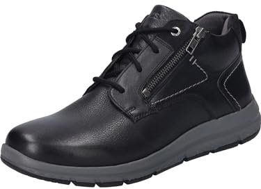 Josef Seibel Herren Schnürstiefeletten Giuseppe 03,Weite G (Normal),Wechselfußbett,reißverschluss,Boots,Stiefel,schwarz,43 EU
