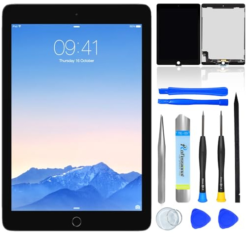 NB+ Pantalla táctil LCD de repuesto para iPad Air 2 A1566 A1567 9.7 pulgadas 2014 LCD Display Unit Digitizer Panel frontal de cristal negro con herramientas