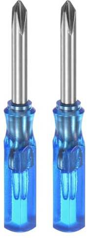 sourcing map 2Pcs PH1 Mini Phillips Screwdriver 3mm Magnetic Cross Head 45mm Length for Small Appliances Repairs, Blue