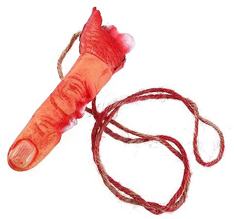 VICASKY Halloween Finger Props Scary Bite Marks Silicone Hand Props for Decor Cosplay Larp