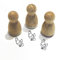 Stemplino® Ministempel® - Motiv: Helga Huhn F047-12mm Durchmesser - Holzstempel - Serie 10 - Tiere Kinder Schule Kindergarten Stempel Bullet Journal Tierstempel Klassenstempel