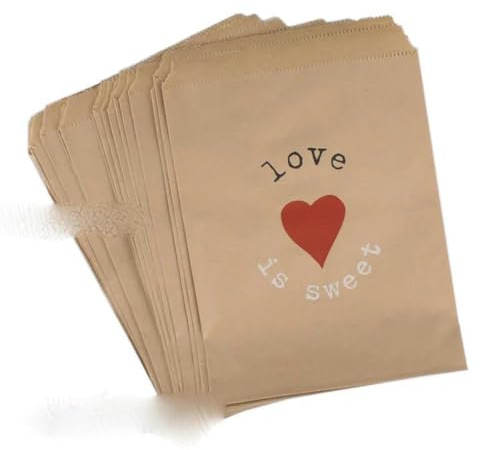 50 Stück/Los Süßigkeitentüten für Partygeschenke, Papiertüten mit Punkten und Streifen, Bedruckte Basteltüten aus Papier, Backtüten, hellblau, 13 x 18 Zoll, 50 Stück