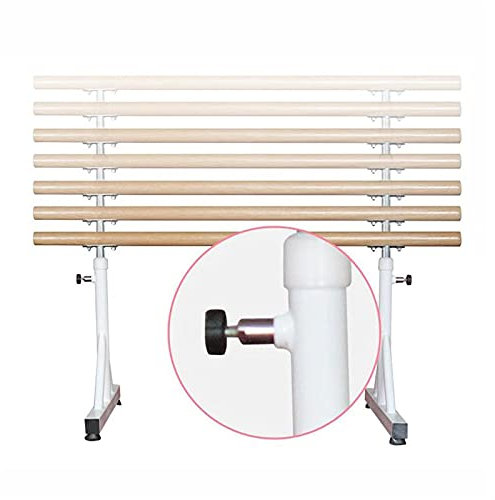 CWCQGH Tragbares Ballett für zu Hause, freistehende Ballettstangen, höhenverstellbar, Tanzstange für Kinder und Erwachsene – Weiß,1M