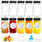 Amentalove 10 Pcs Glass Shot Bottles with Lids, 2oz /60 ml Glass Juice Bottles, Reusable Small glass bottle with Labels Funnel, Mini bottles with Wide Mouth, Small Jars with Lids for Ginger Juice Milk