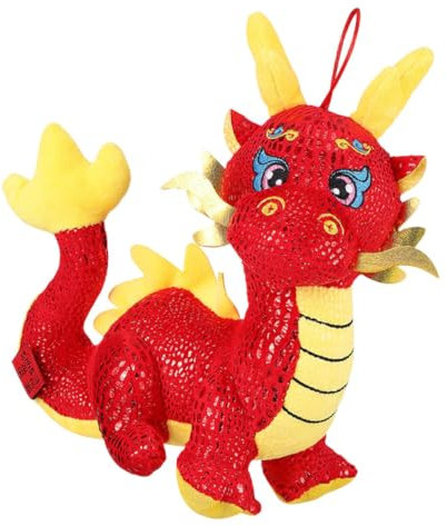 VICASKY Poupée Mascotte De L'année du Dragon Peluche du Nouvel an Chinois Beau Jouet De Dragon Jouet Dragon De Style Chinois Jouet De Mascotte De Dragon Poupée Dragon Coton PP